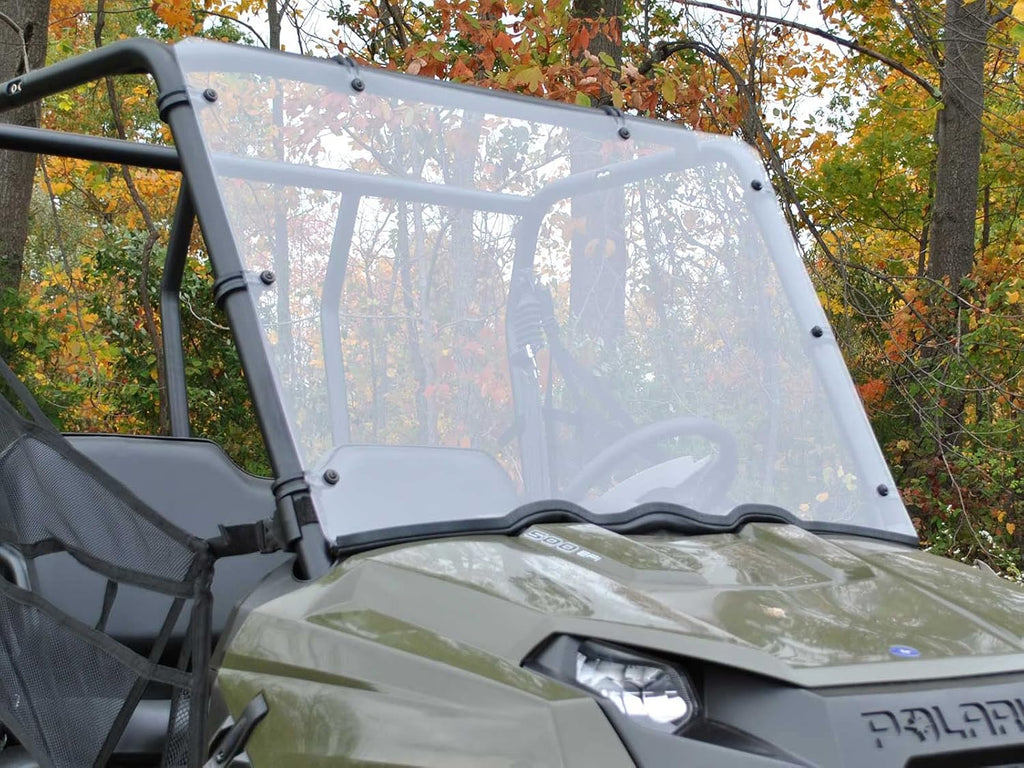 Heavy-Duty Full Windshield for Polaris Ranger Midsize 400, 1/4” Clear Polycarbonate O679