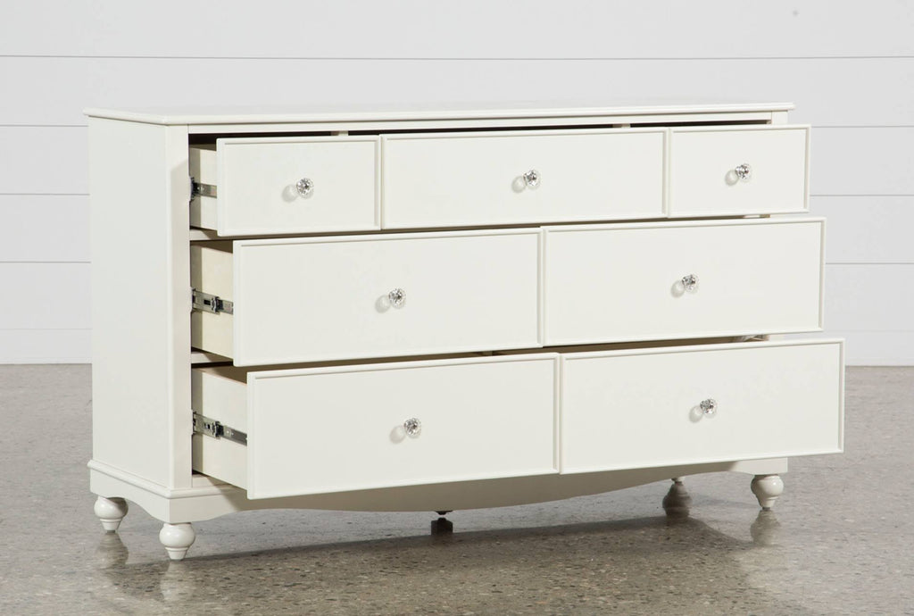 White 7 Drawer Wood Dresser F708