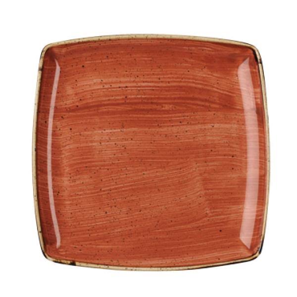 Stonecast Orange Deep Square Plate 10.25 M28719