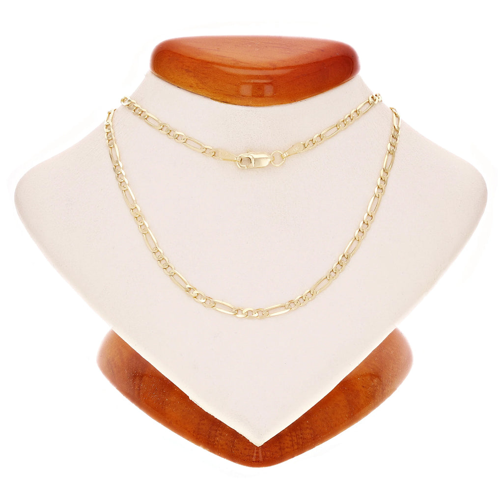 14k Yellow Gold Figaro Chain Necklace 20" 3mm 7 grams G888025