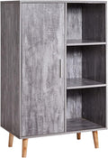 Wood Console Table with One Door and Adjustable Shelves M47406