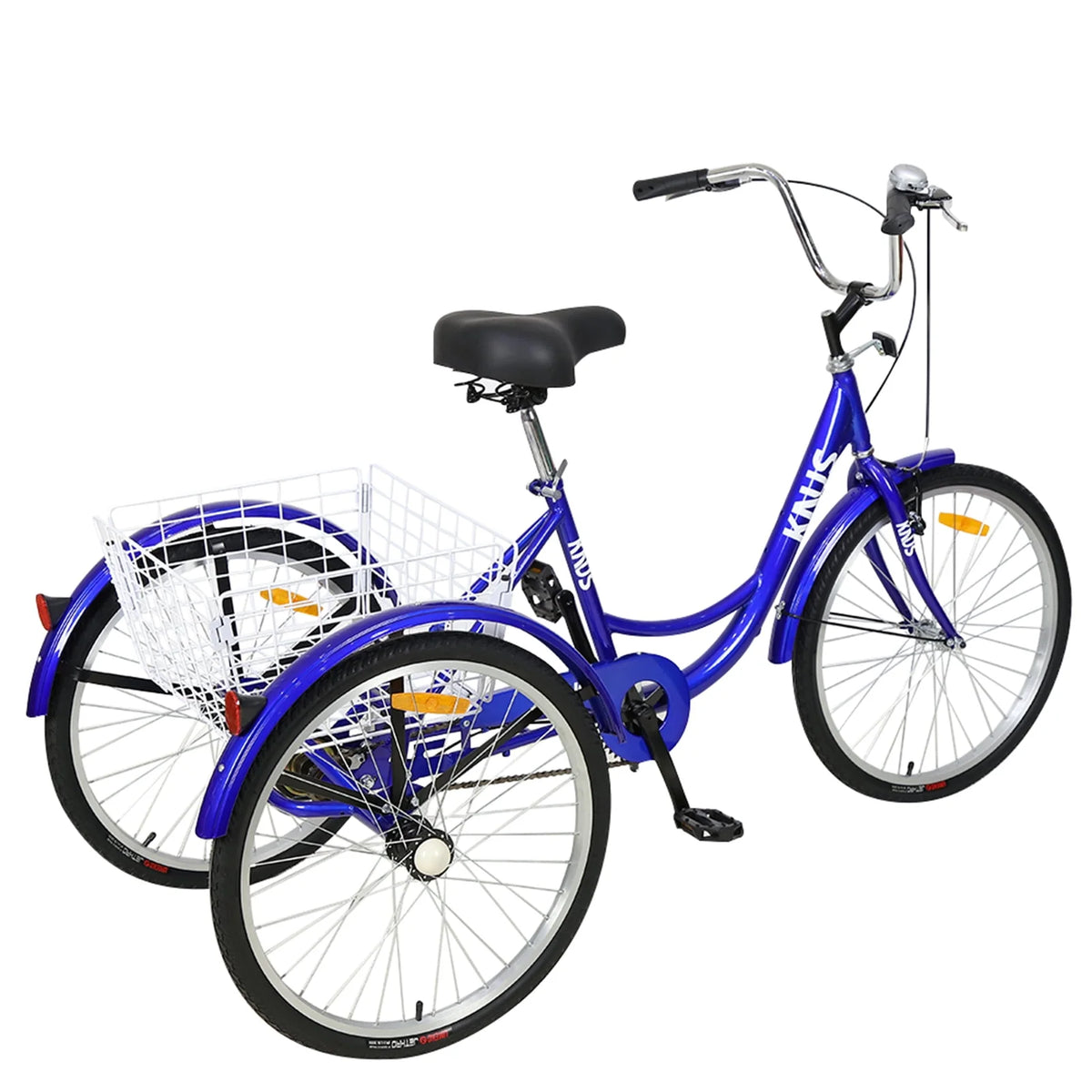 26 Inch Single Speed Adult Tricycle with Shopping Basket W453