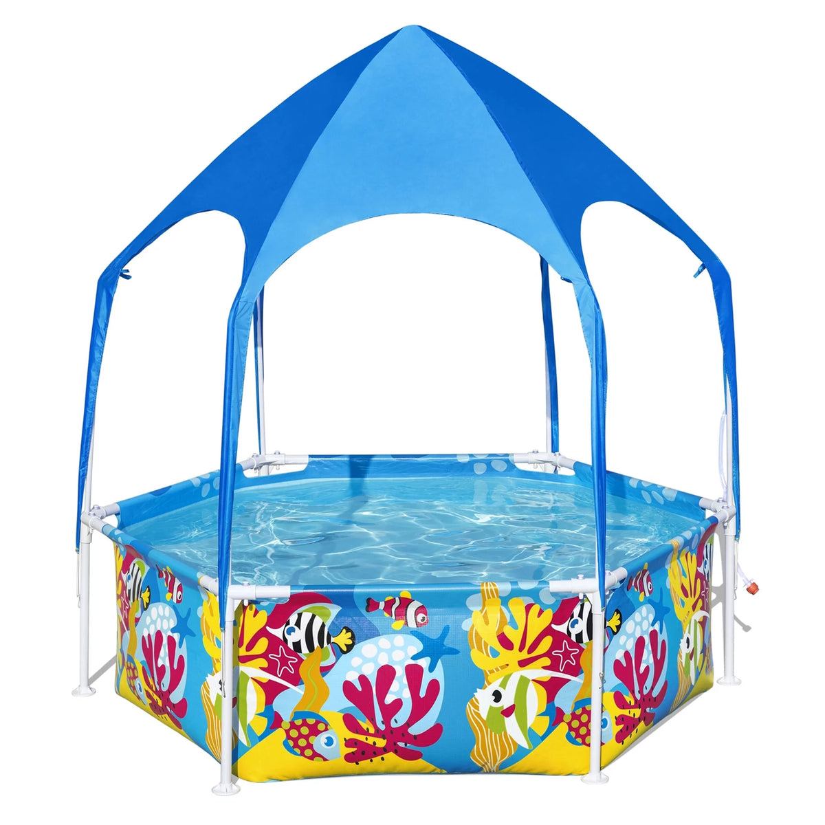 6' x 20 Round Above Ground Swimming Pool with Canopy A1692