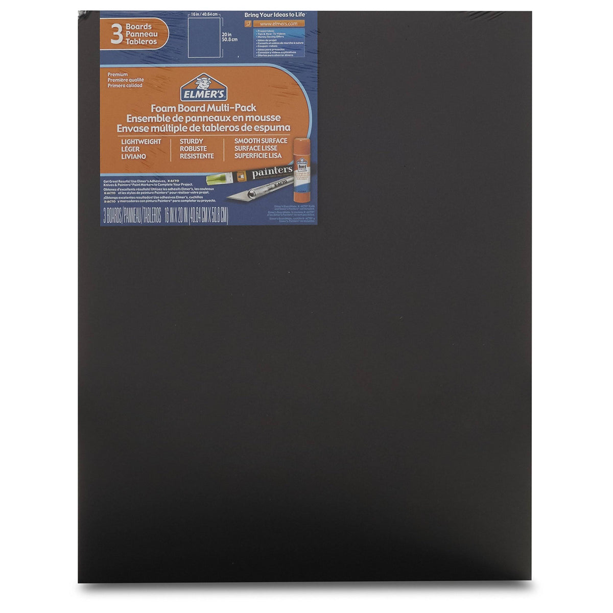 Black 16x20 inch Foam Board Pack of 3 Z128618