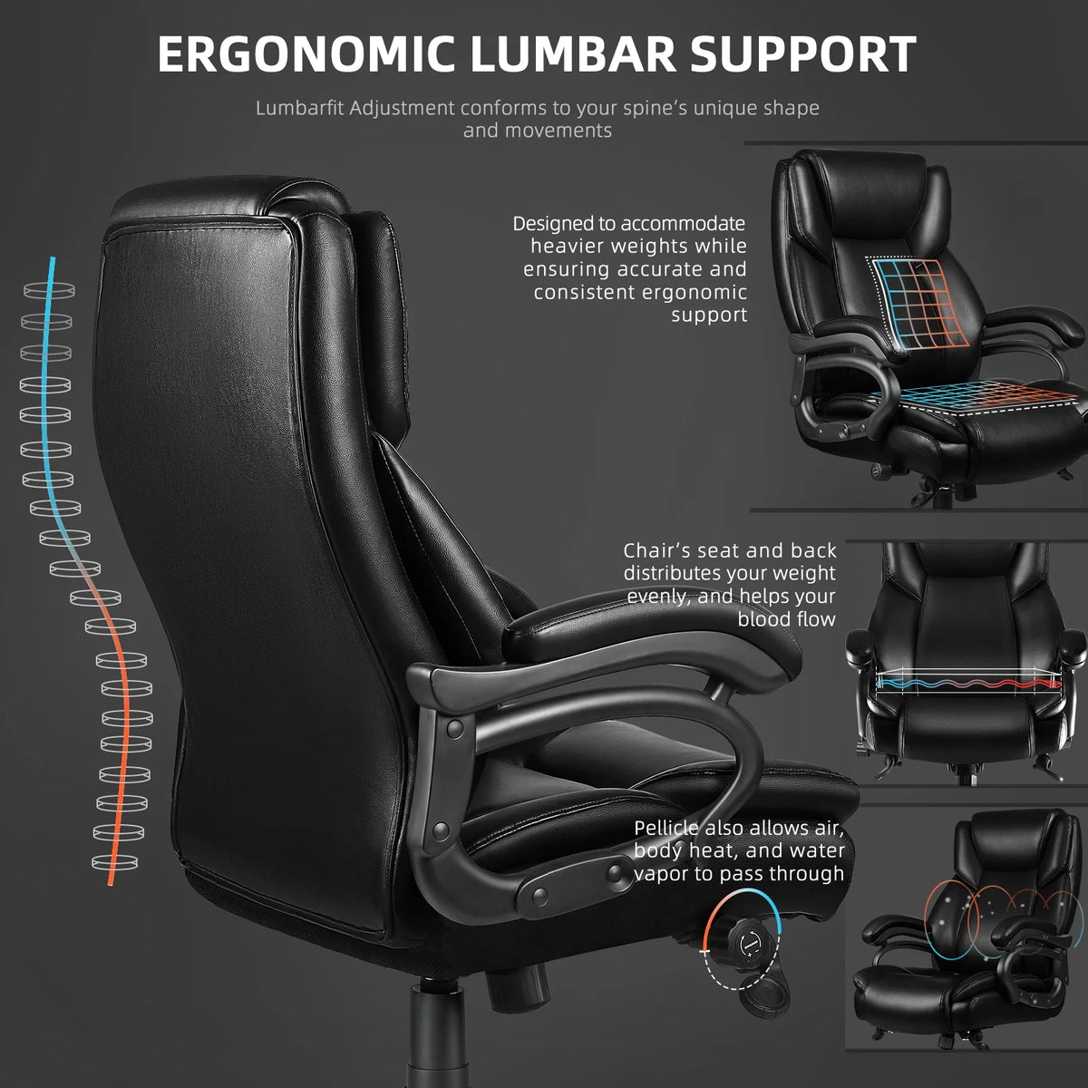 Heavy Duty Big and Tall Office Chair 500lbs G12792
