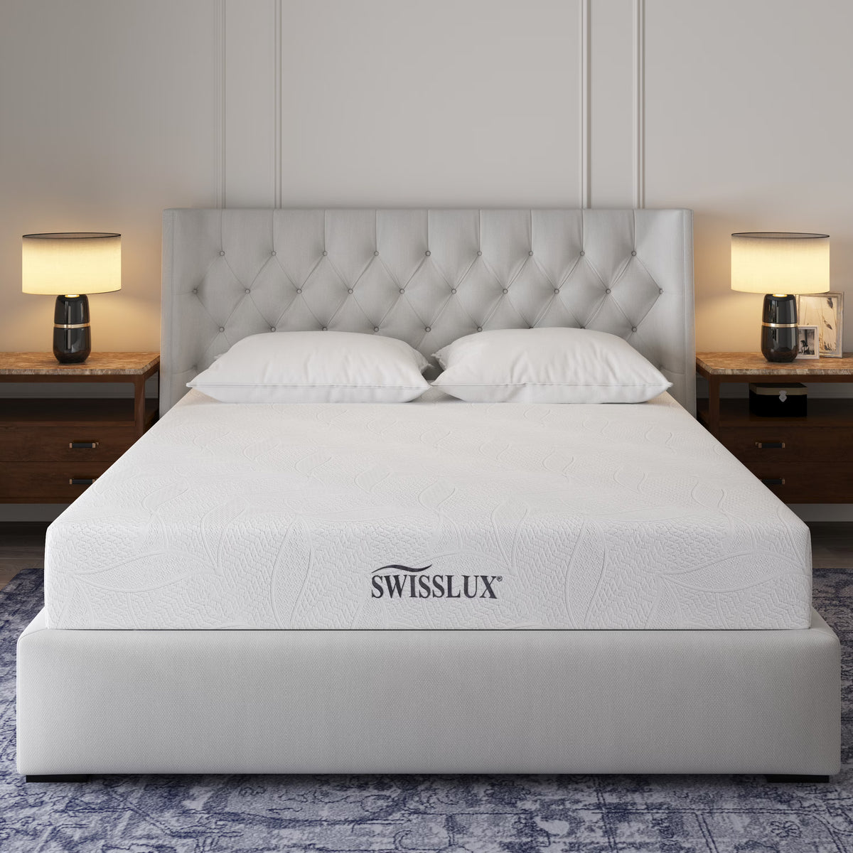 White Full Size 10 Inch Medium Plush Memory Foam Mattress Z182853