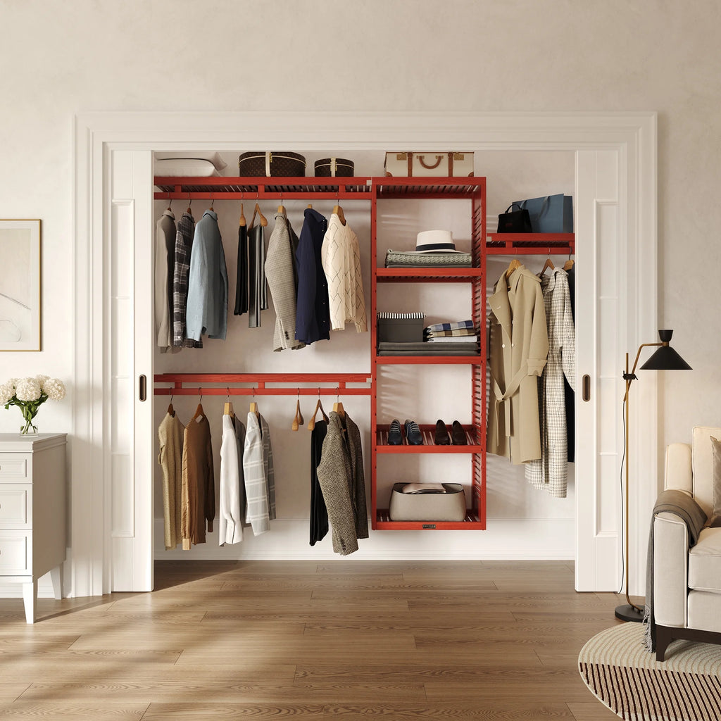 Solid Wood 12 Inch Deep Closet System Z3996