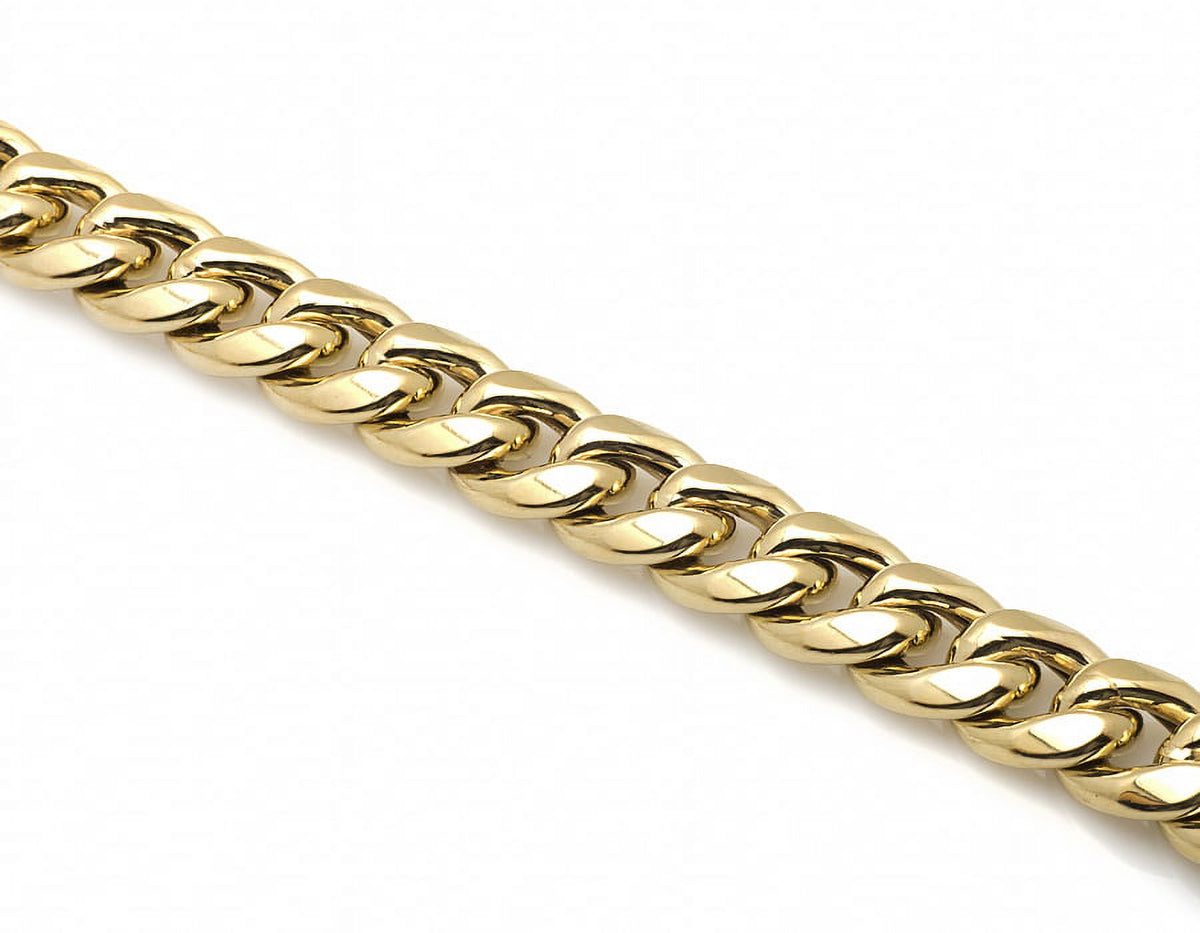 10K Yellow Gold Miami Cuban Link Chain Box Clasp 28-36 Inches E3475