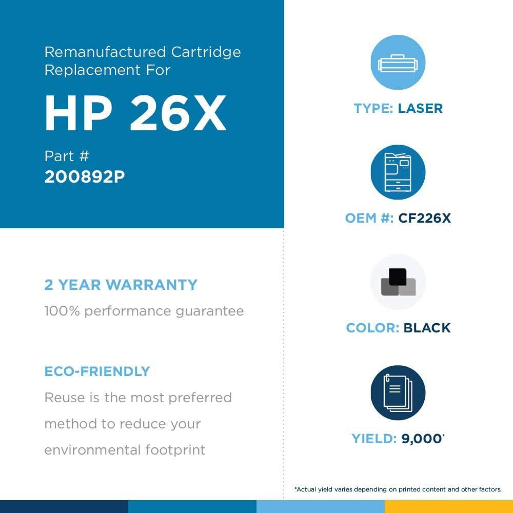 Remanufactured High Yield Toner Cartridge E391