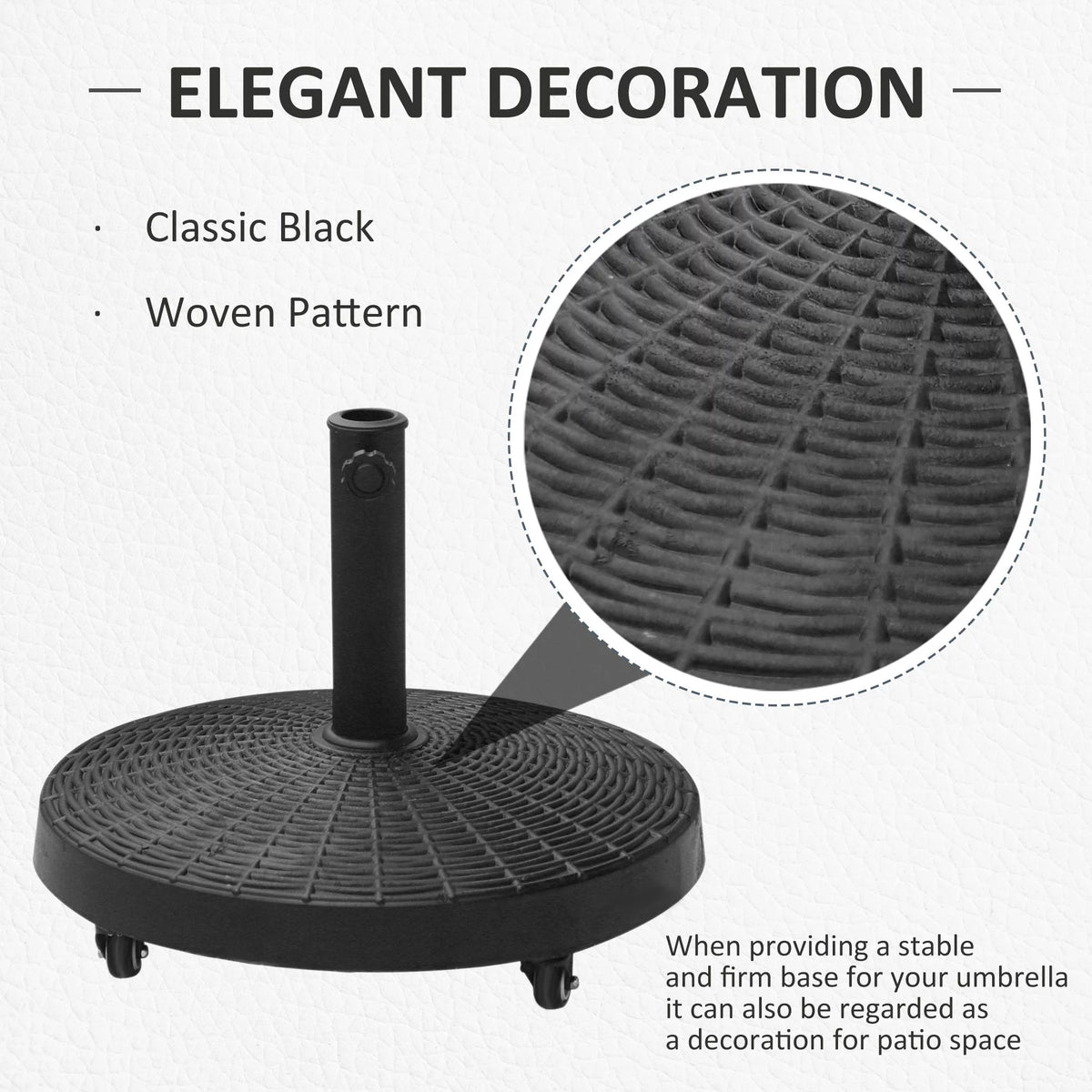Black Umbrella Base L10711