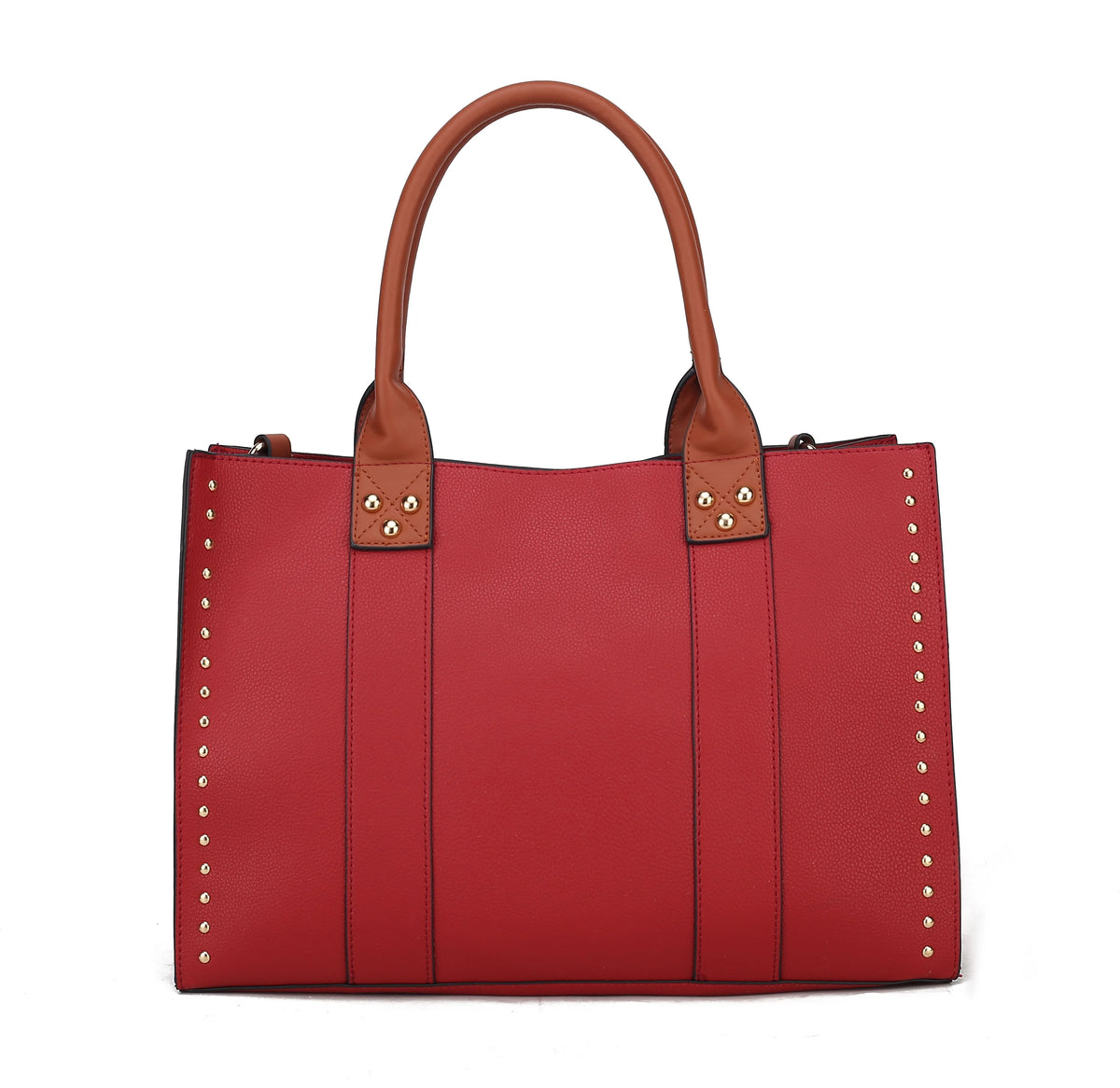 Navy Faux Leather Tote Bag and Wallet Set, 2-Piece T509