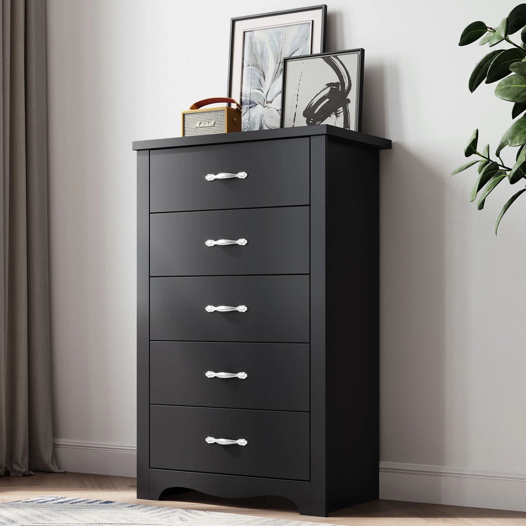 Black 5 Drawer Dresser T40452