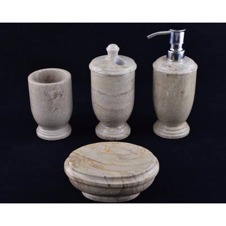 Marble 4 Piece Bathroom Accessory Set J6084