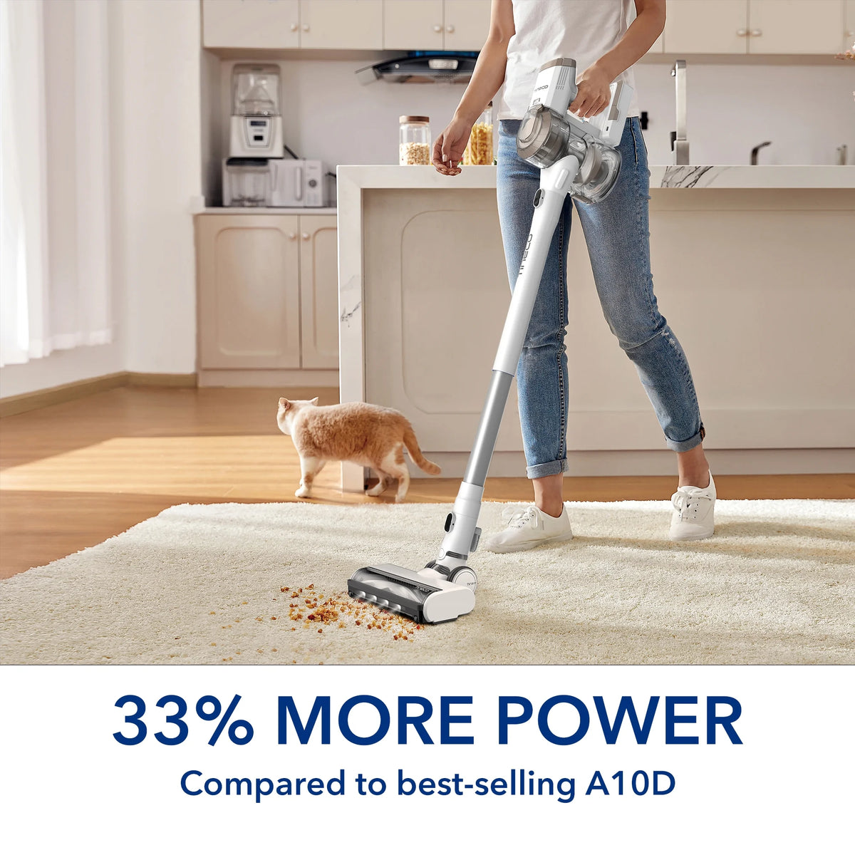 Cordless Stick Vacuum Cleaner with ZeroTangle Brush Head O887