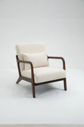 Mid Century Modern Upholstered Accent Chair with Wood Frame H45360