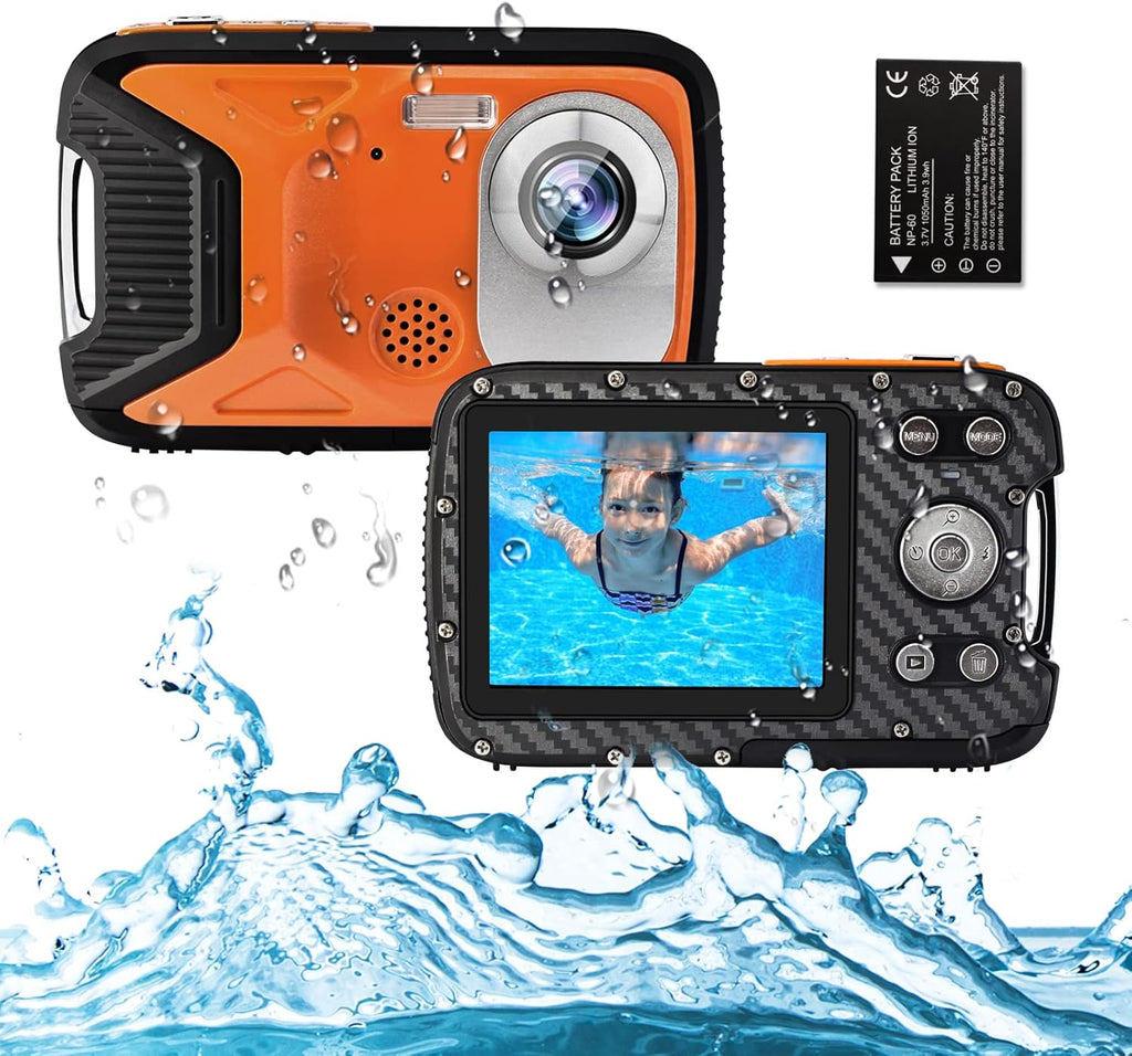 Waterproof Digital Camera with Flash 2.8 Inch LCD, 16FT, Blue, Pack of 2 B21102