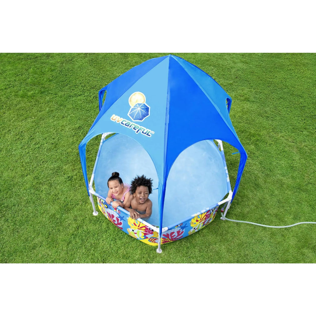 6' x 20 Round Above Ground Swimming Pool with Canopy A1692