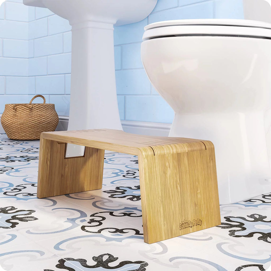 Folding Bamboo Toilet Stool 7 Inches N500392