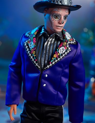 Ken Fashion Doll with Blue Jacket, Black Hat & Doll Stand U511