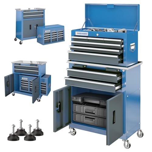8 Drawer Rolling Tool Chest with Brake Wheels and Locking System N95361