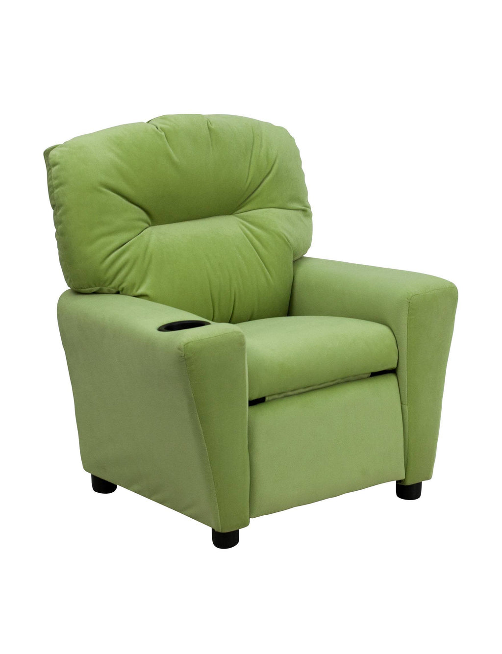 Avocado Microfiber Kids Recliner with Cup Holder C665