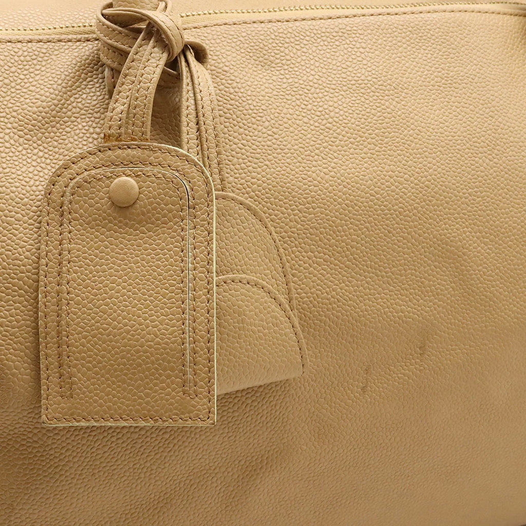 Pre-Owned Beige Caviar Skin Tote Bag J157