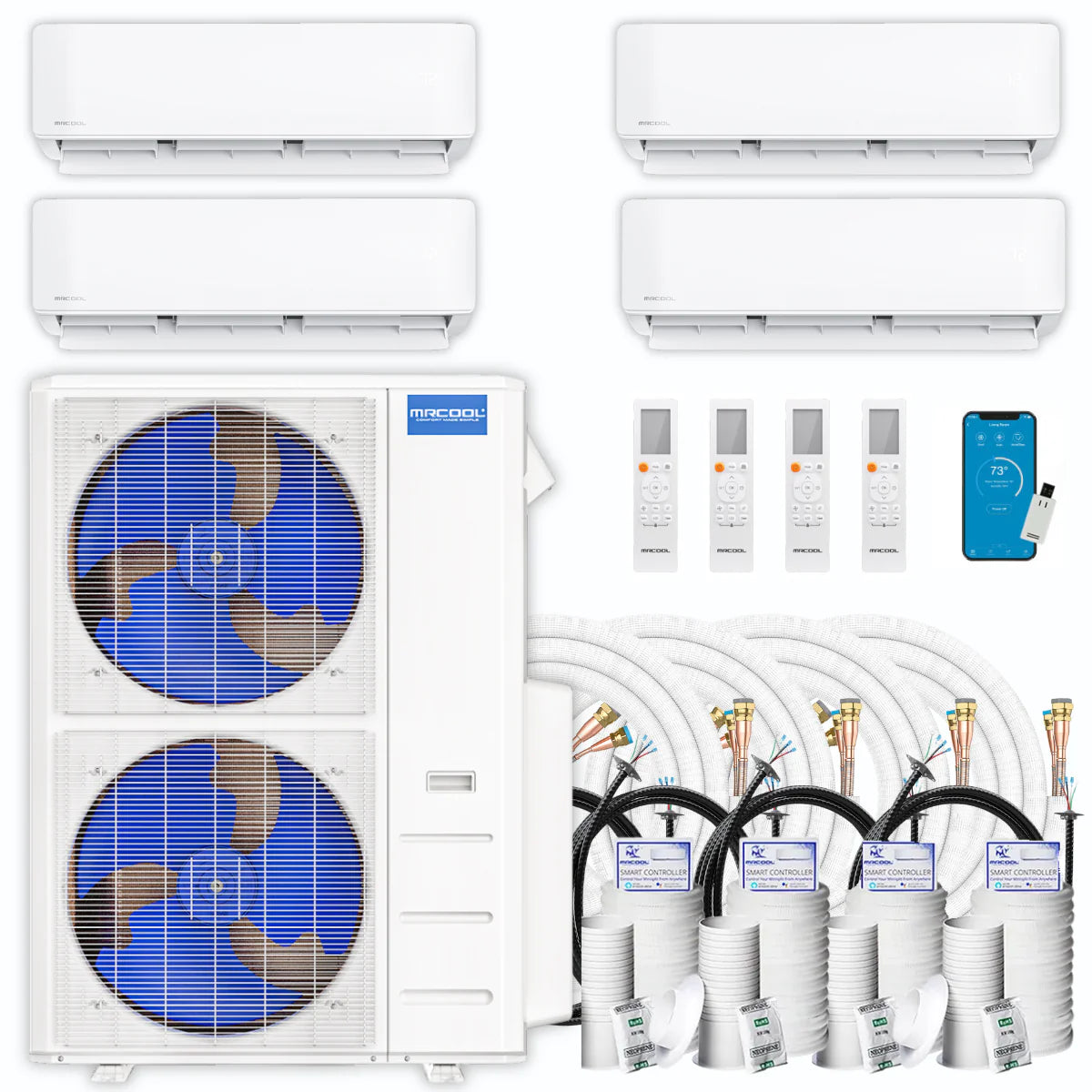 54,000 BTU 4 Zone Ductless Air Conditioner and Heat Pump H1077