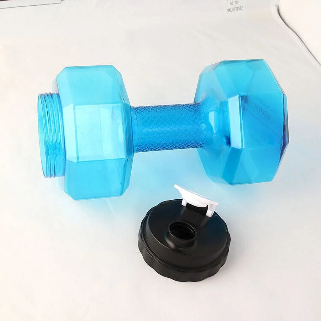 2.2L Dumbbell Shape Water Bottle PETG Sports Fitness Water Jug T137939