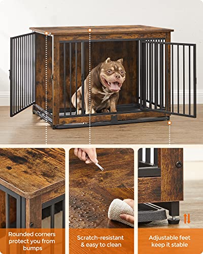 38 Inches Dog Crate Furniture with Removable Tray Z517421