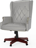 Gray High Back PU Leather Office Chair with Caster Wheels Z5928