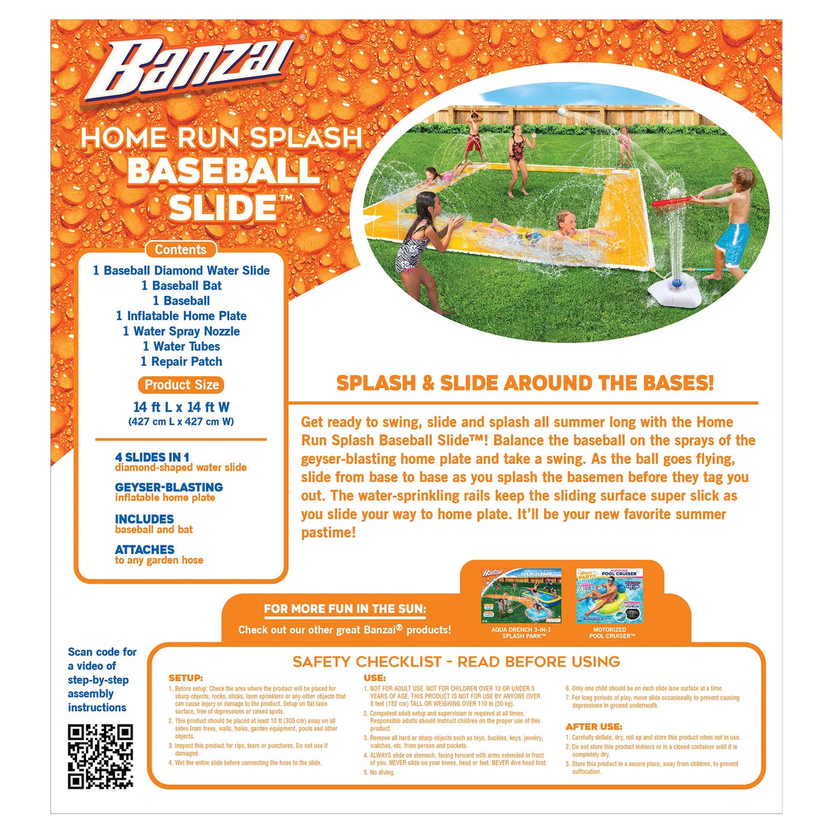 Inflatable Baseball Slide 14 feet x 14 feet V44928