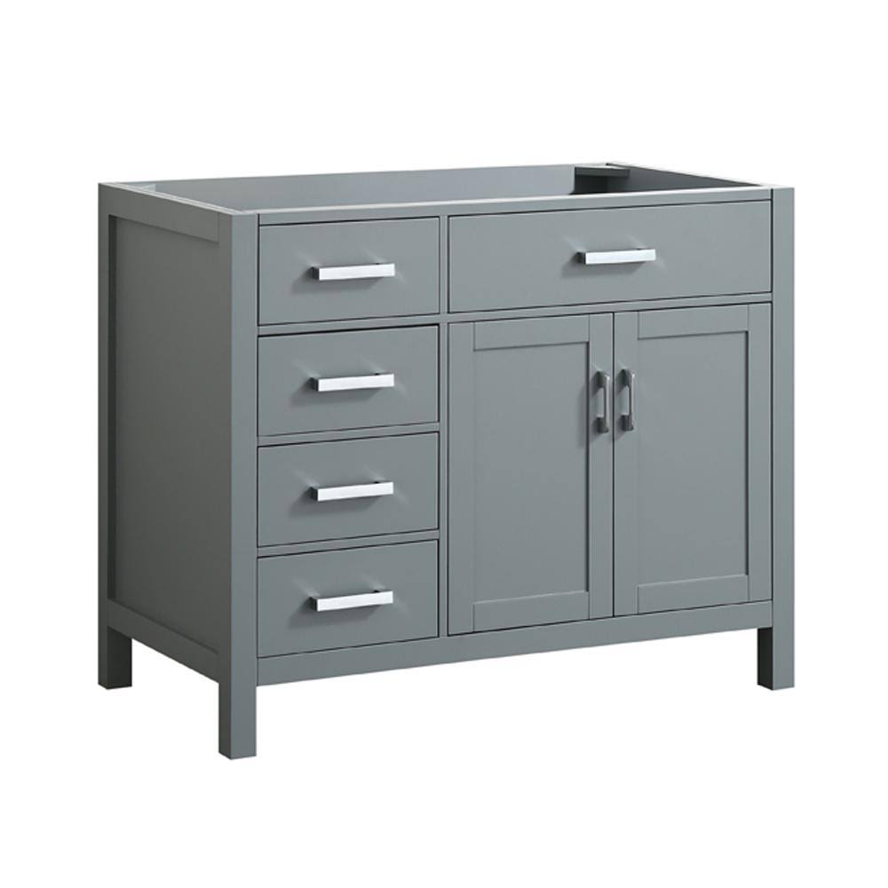 Grey Right Offset Single Sink Base Cabinet Q286688