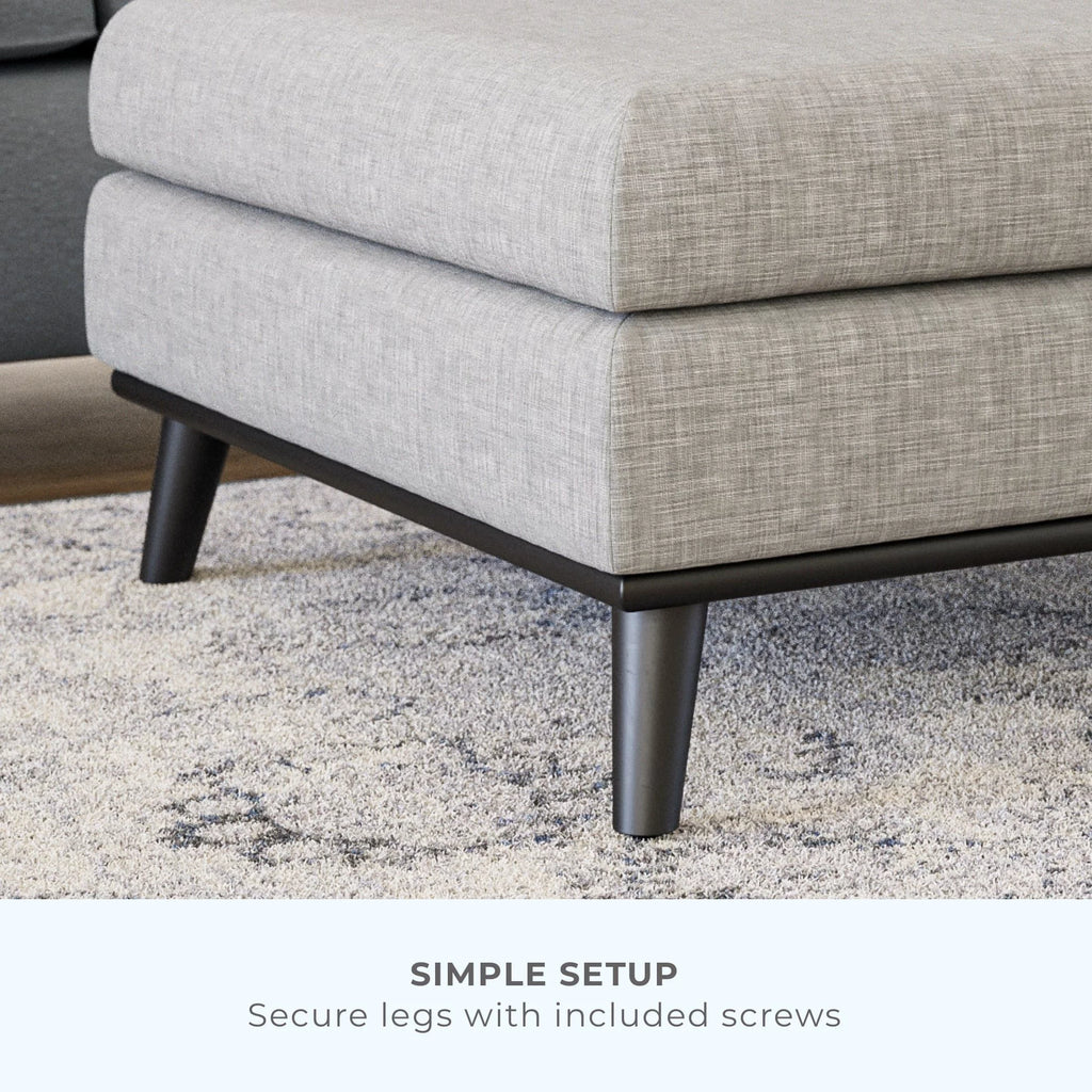 Light Gray Square Ottoman L598575
