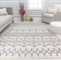 White Moroccan Tribal Area Rug, 2'6" x 4' C7749