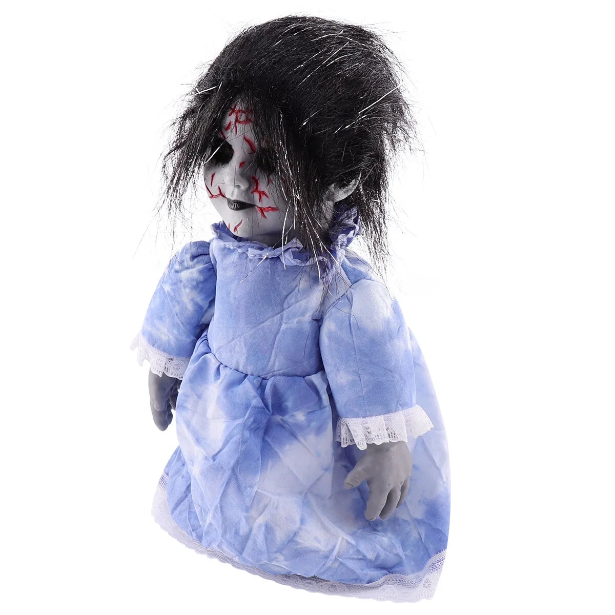 Halloween Scary Dolls, 1 PC Voice-activated Induction Glowing Walking Doll K74212
