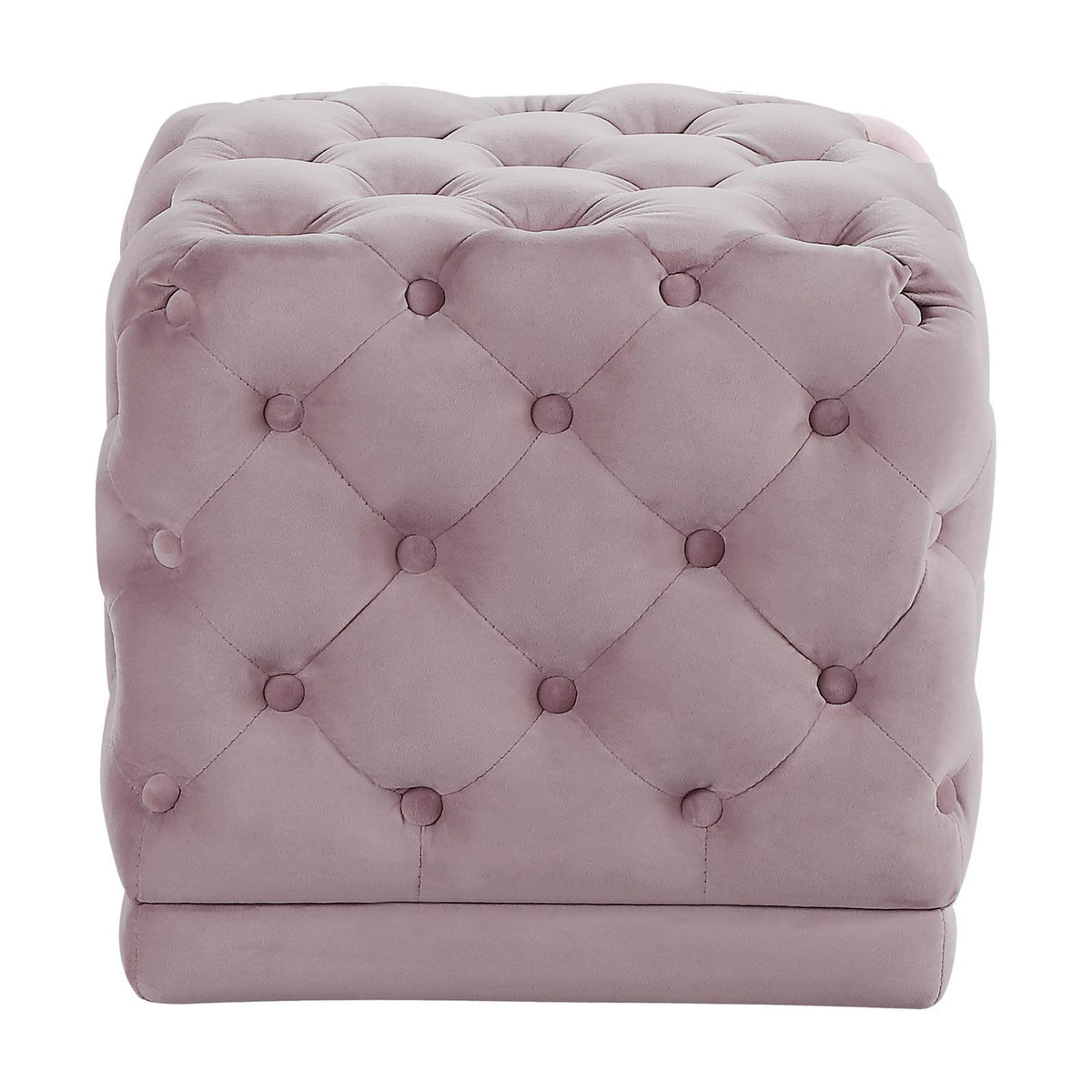Pink Velvet Ottoman Stool L847757