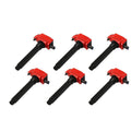 Black/Red Ignition Coil 6 Pack U3552