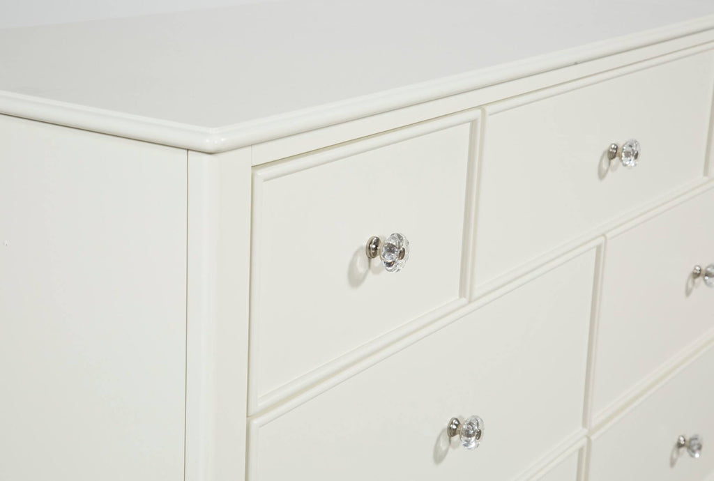 White 7 Drawer Wood Dresser F708