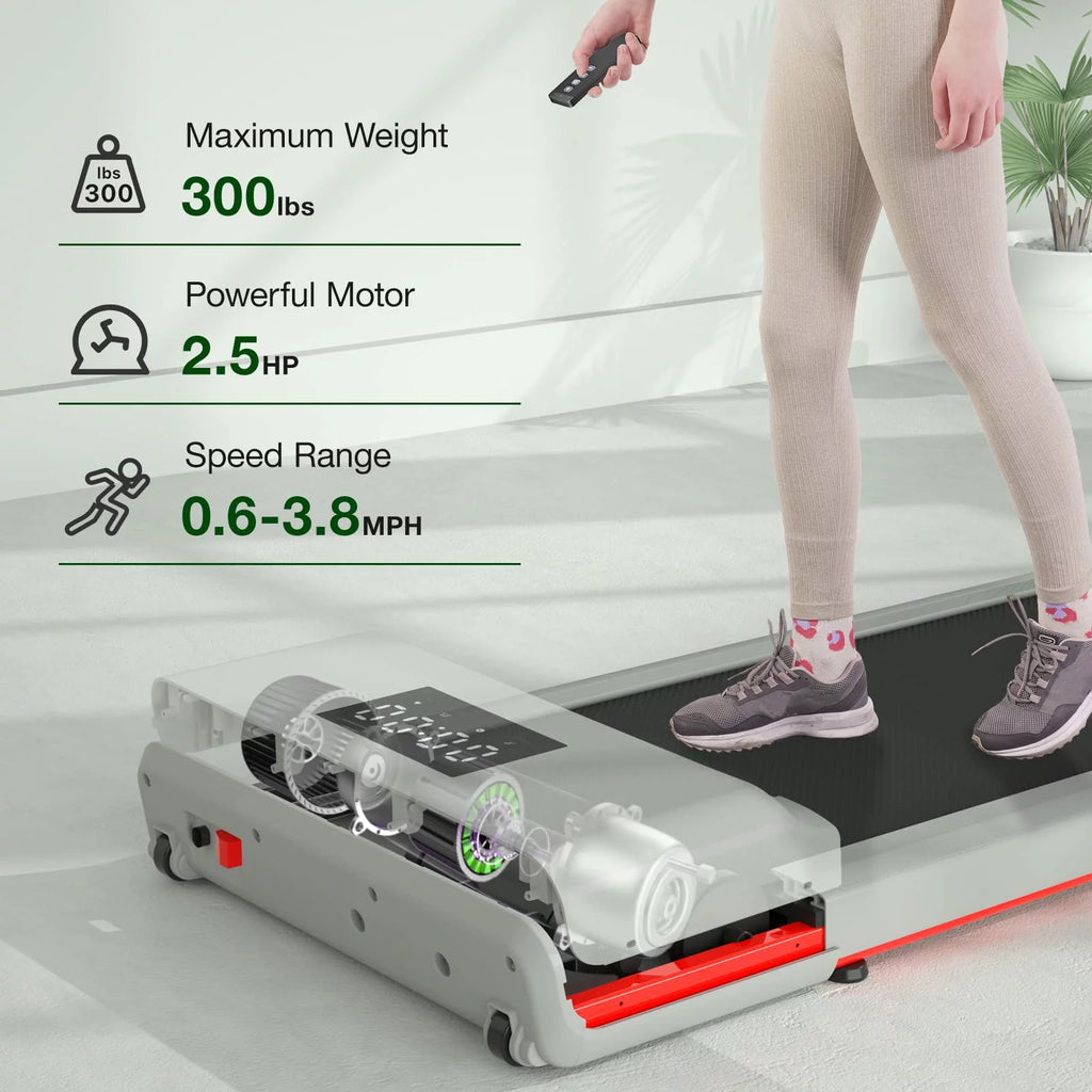 300lb White Portable Under Desk Treadmill I26316
