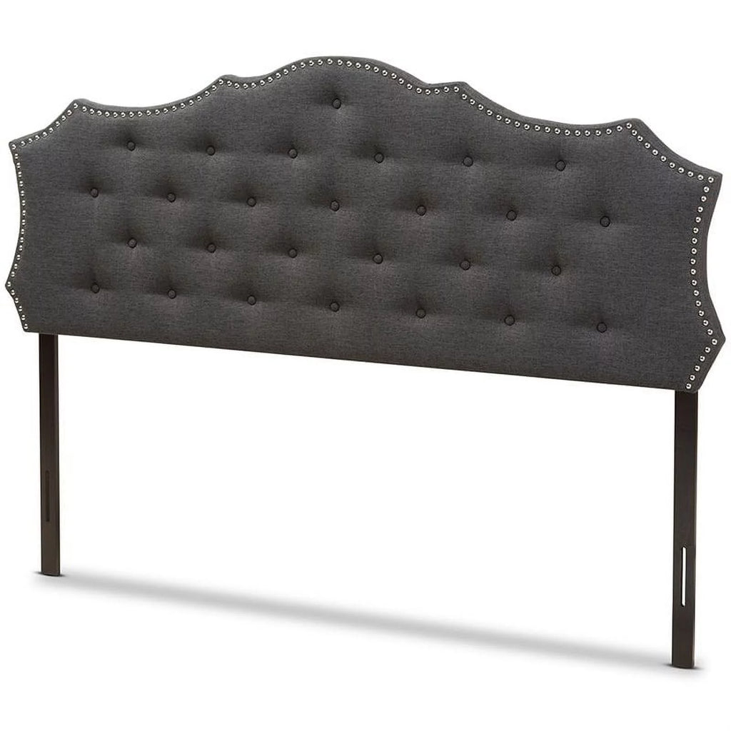 Tufted Queen Panel Headboard in Dark Gray W56981