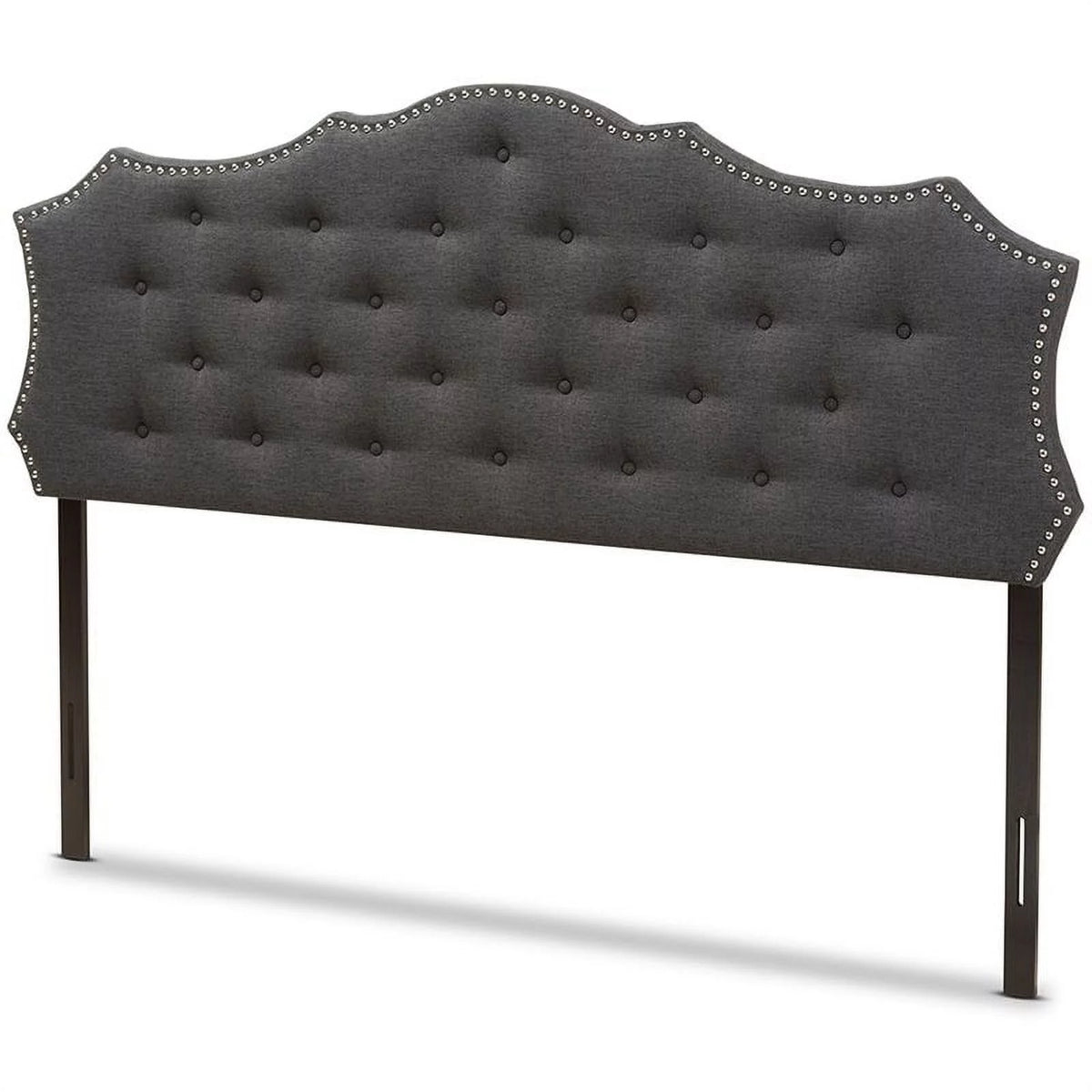 Tufted Queen Panel Headboard in Dark Gray W56981