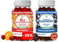 Vitamin B12 and Elderberry Gummies 3000 mcg with Zinc and Vitamin C B6649