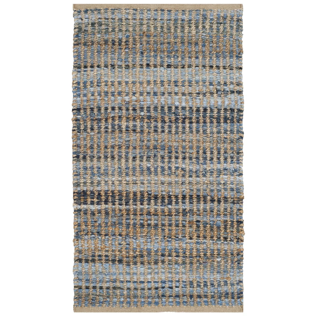 Handwoven Natural Blue Rug Z740607