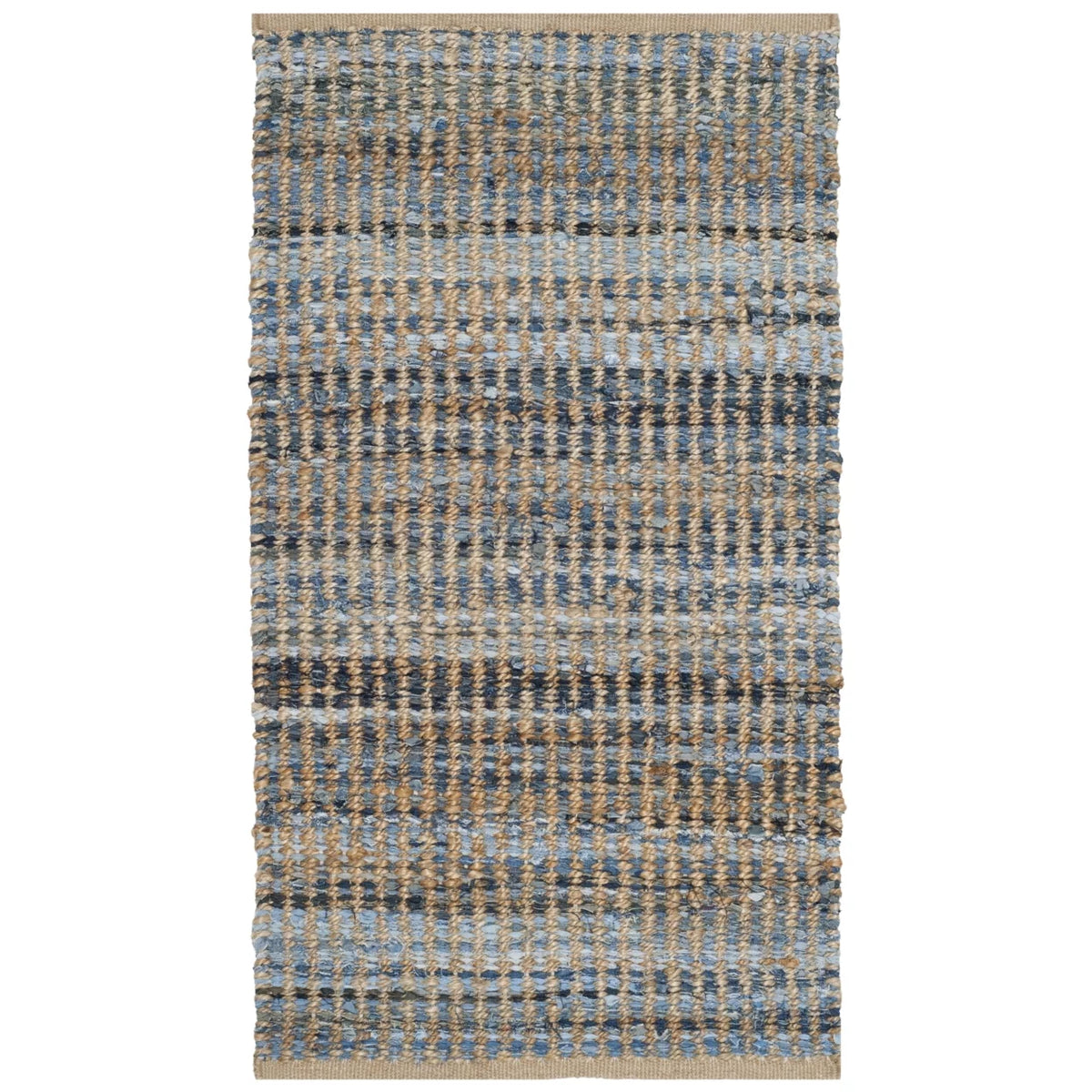 Handwoven Natural Blue Rug Z740607