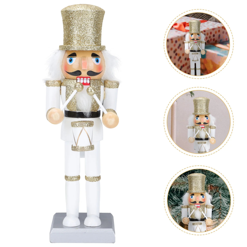 White Wooden Nutcracker Soldier Doll Christmas Decor L962813