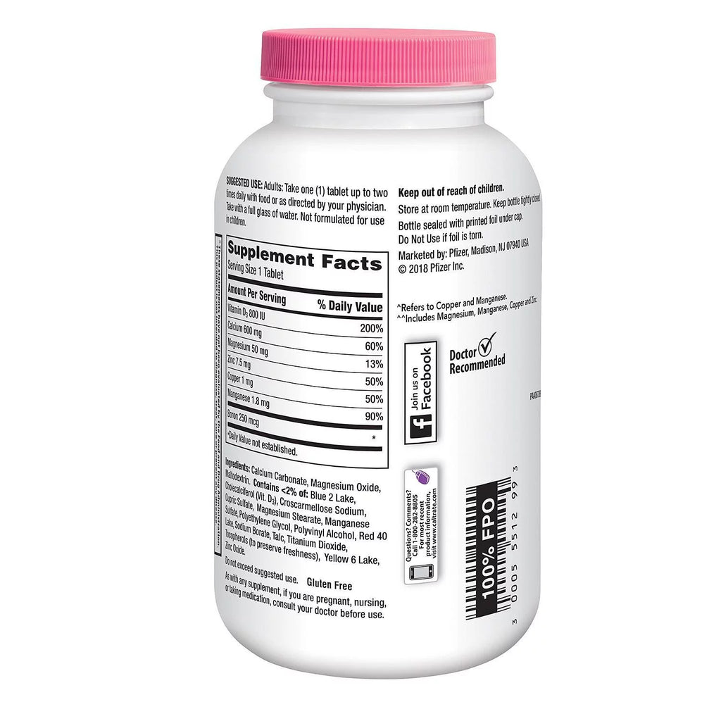 Calcium & Vitamin D3 Supplement Tablet 600 mg 320 ct M506