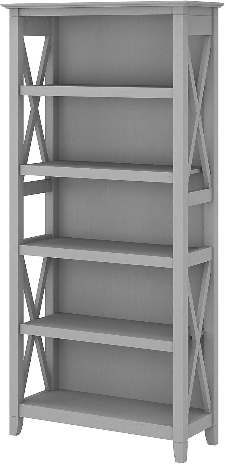 Tall 5 Shelf Bookcase, Cape Cod Gray R87373