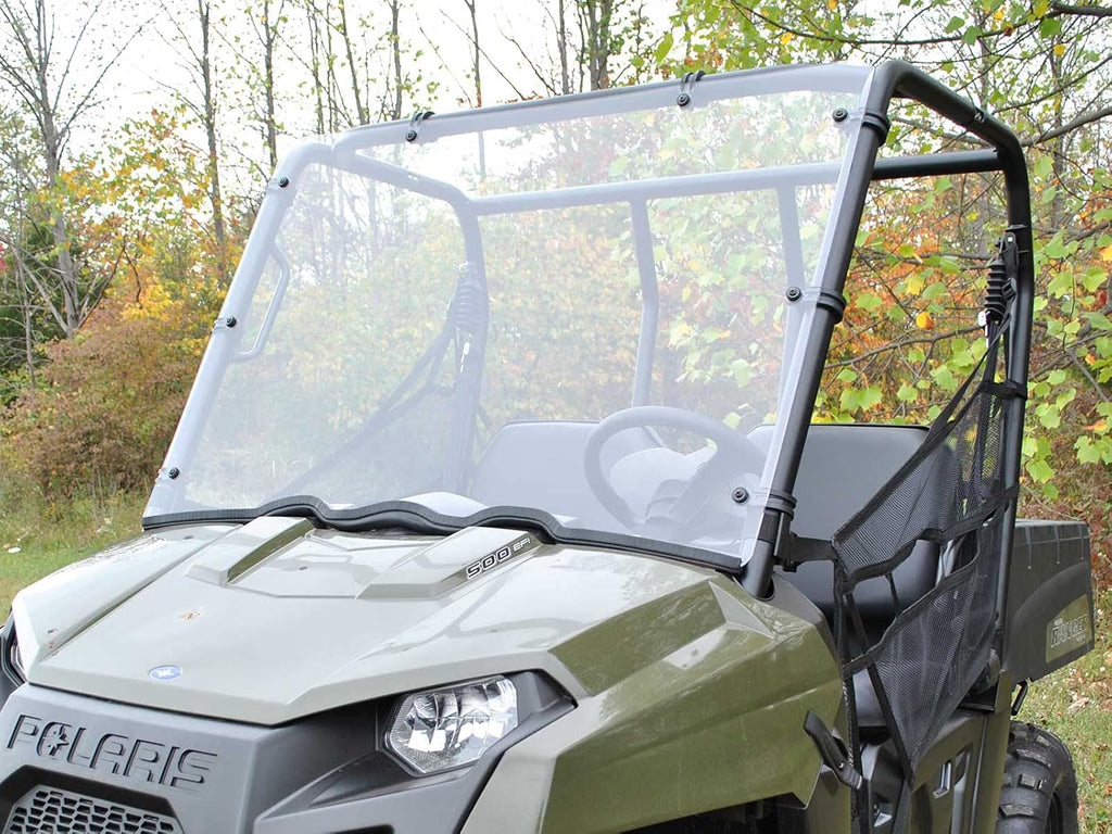 Heavy-Duty Full Windshield for Polaris Ranger Midsize 400, 1/4” Clear Polycarbonate O679