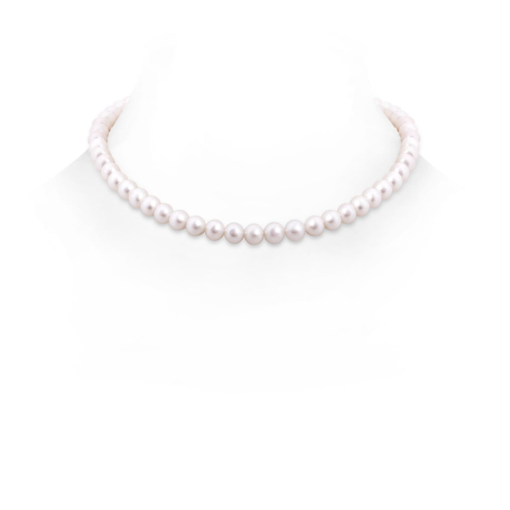 14K White Gold Freshwater Cultured Pearl Choker Necklace C83315