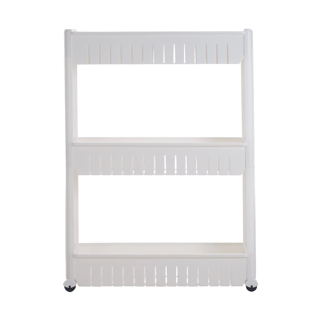 Portable Plastic Shelving Unit Organizer with 3 Storage Baskets N94928